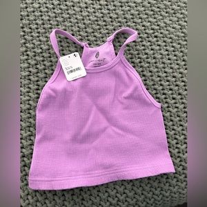 free people happiness runs crop top in bubble tea NWT